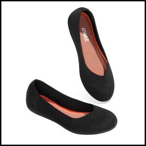 Round Toe Ballet Flats Knit Slip On Comfortable Elegant Office Wedding Dressy